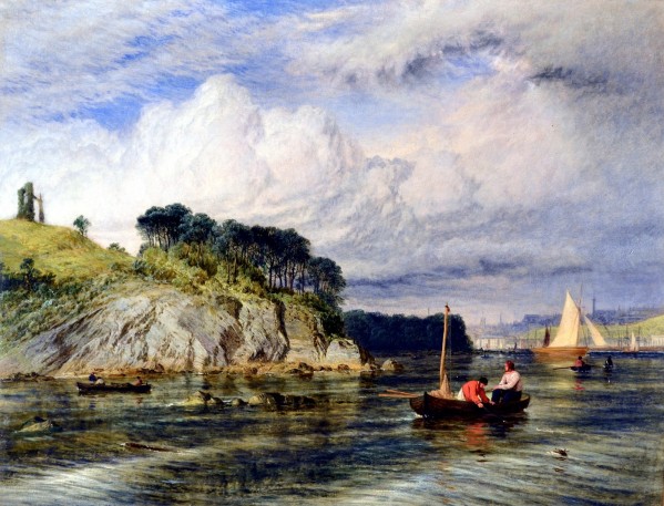Plymouth from the river by Ebenezer Colls